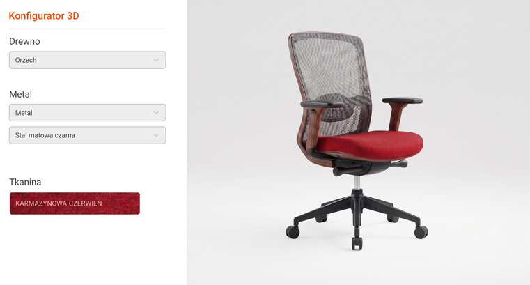 konfigurator fotela w 3D